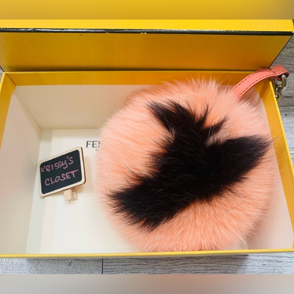 Fendi Handbags - 💯 Authentic Fendi Fox Fur Y ABCharm Bag Charm Pink Black